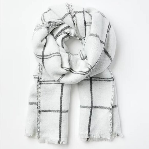 LOFT - Plaid Reversible Scarf - Picture 1 of 2